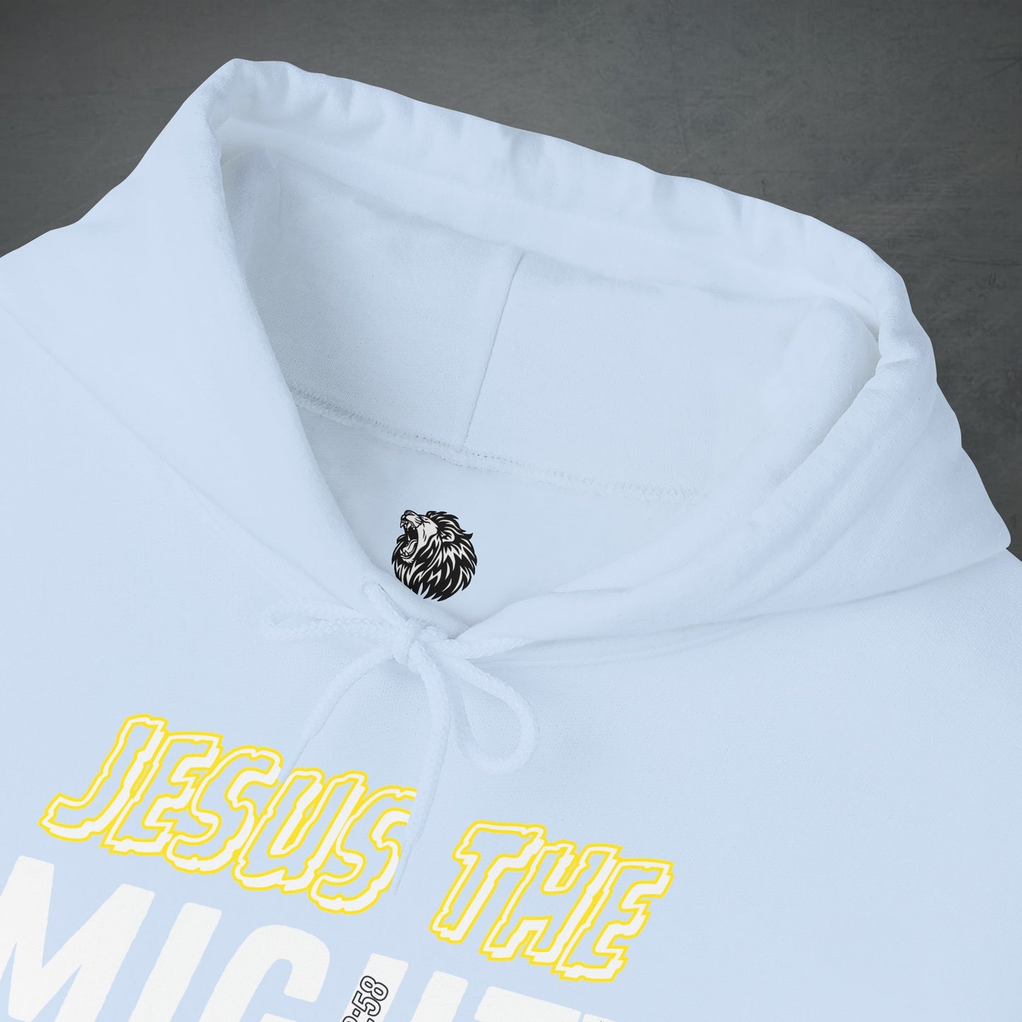 "CAROLINA BLUE" JESUS THE MIGHTY GOD HOODIE