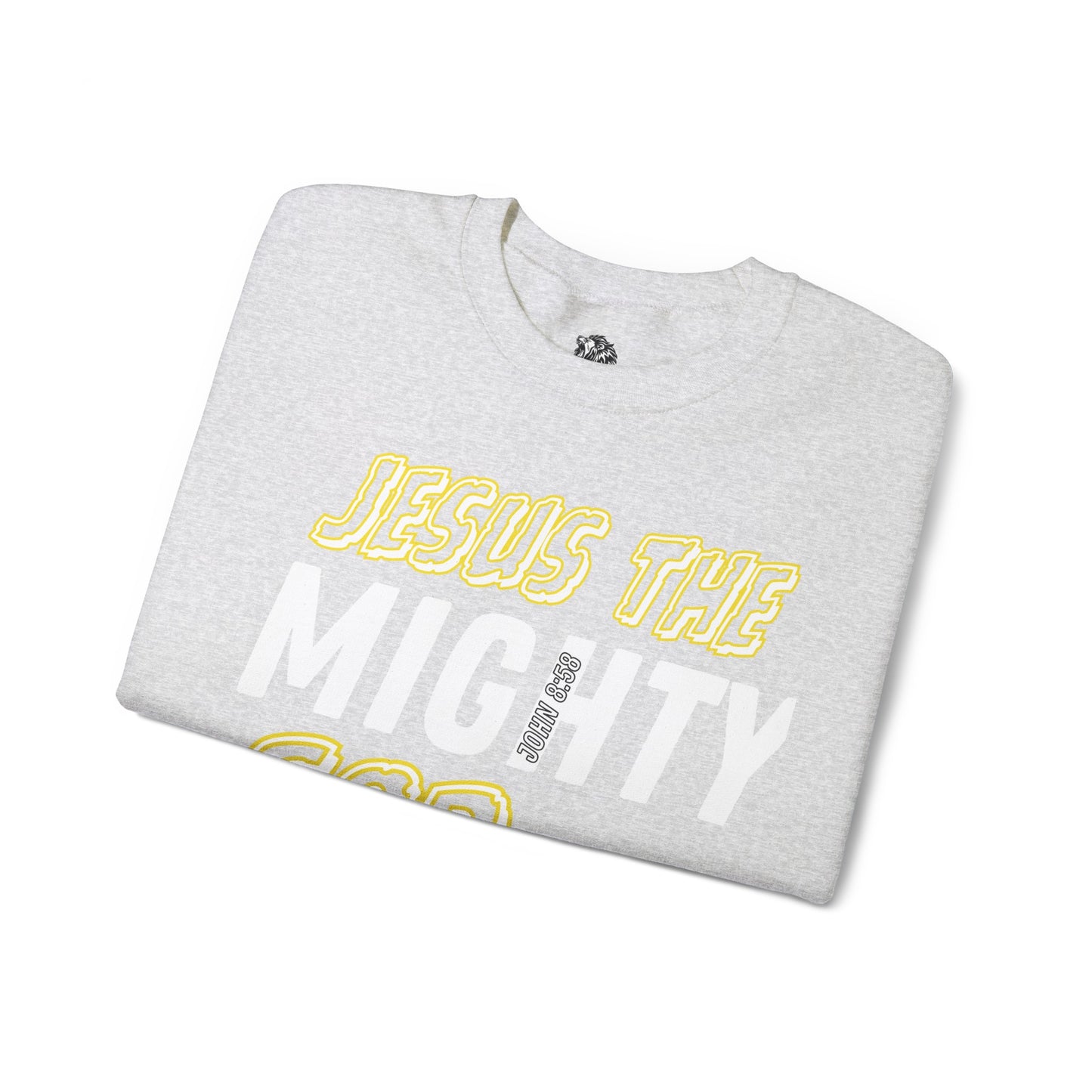 JESUS THE MIGHTY GOD SWEATSHIRT (BLACK/GREY)