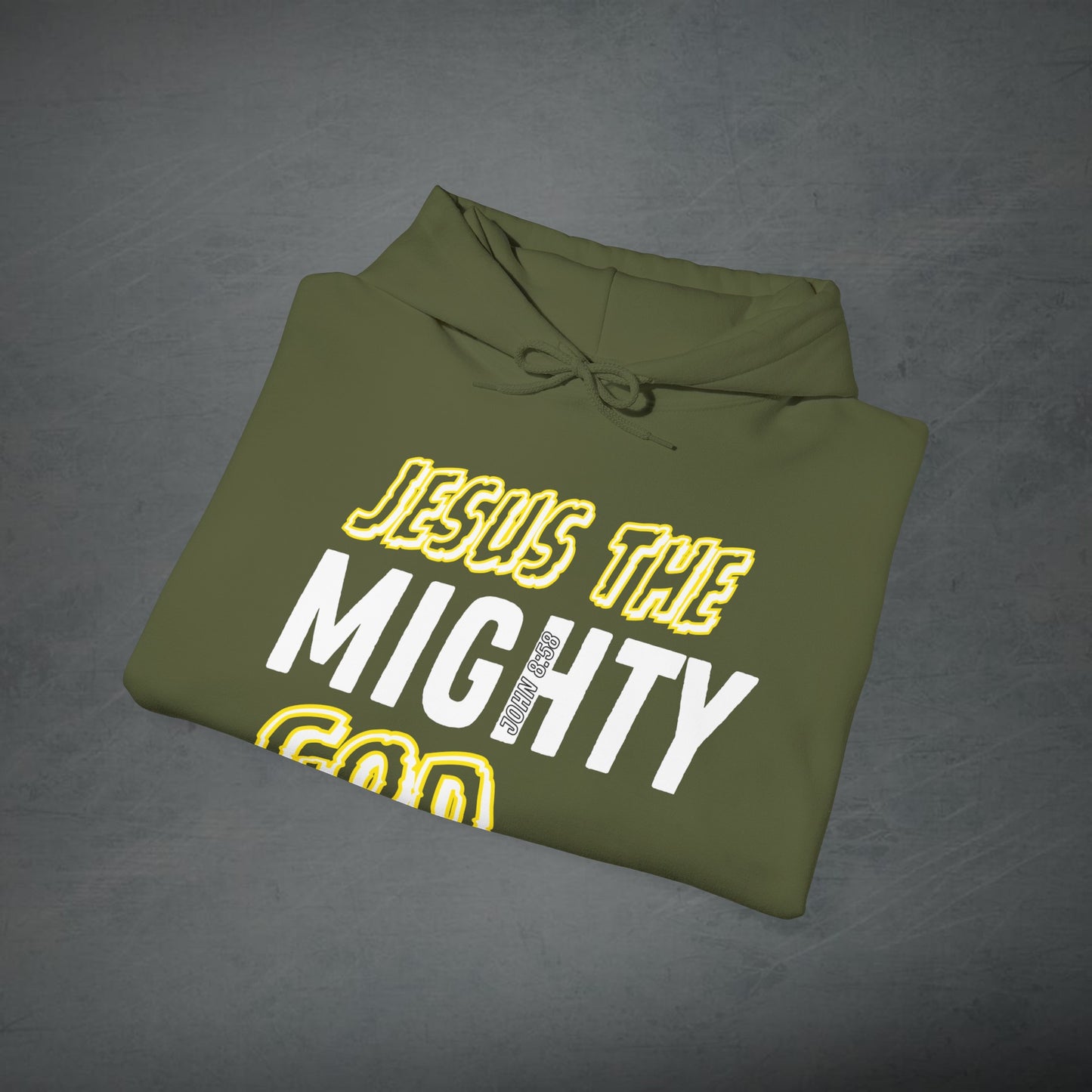 "MILITARY" JESUS THE MIGHTY GOD HOODIE