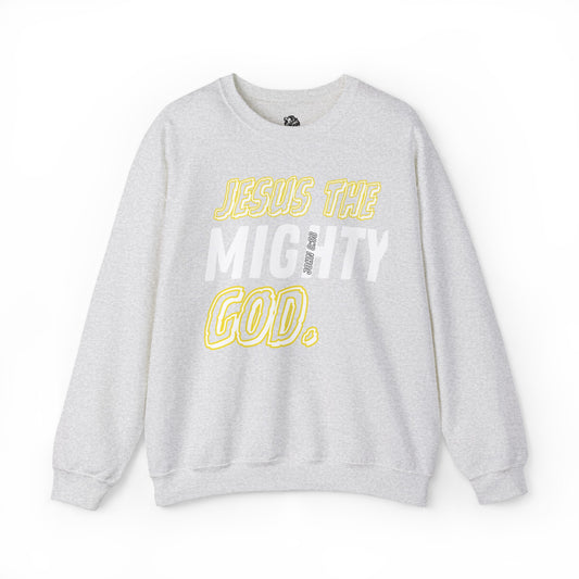 JESUS THE MIGHTY GOD SWEATSHIRT (BLACK/GREY)